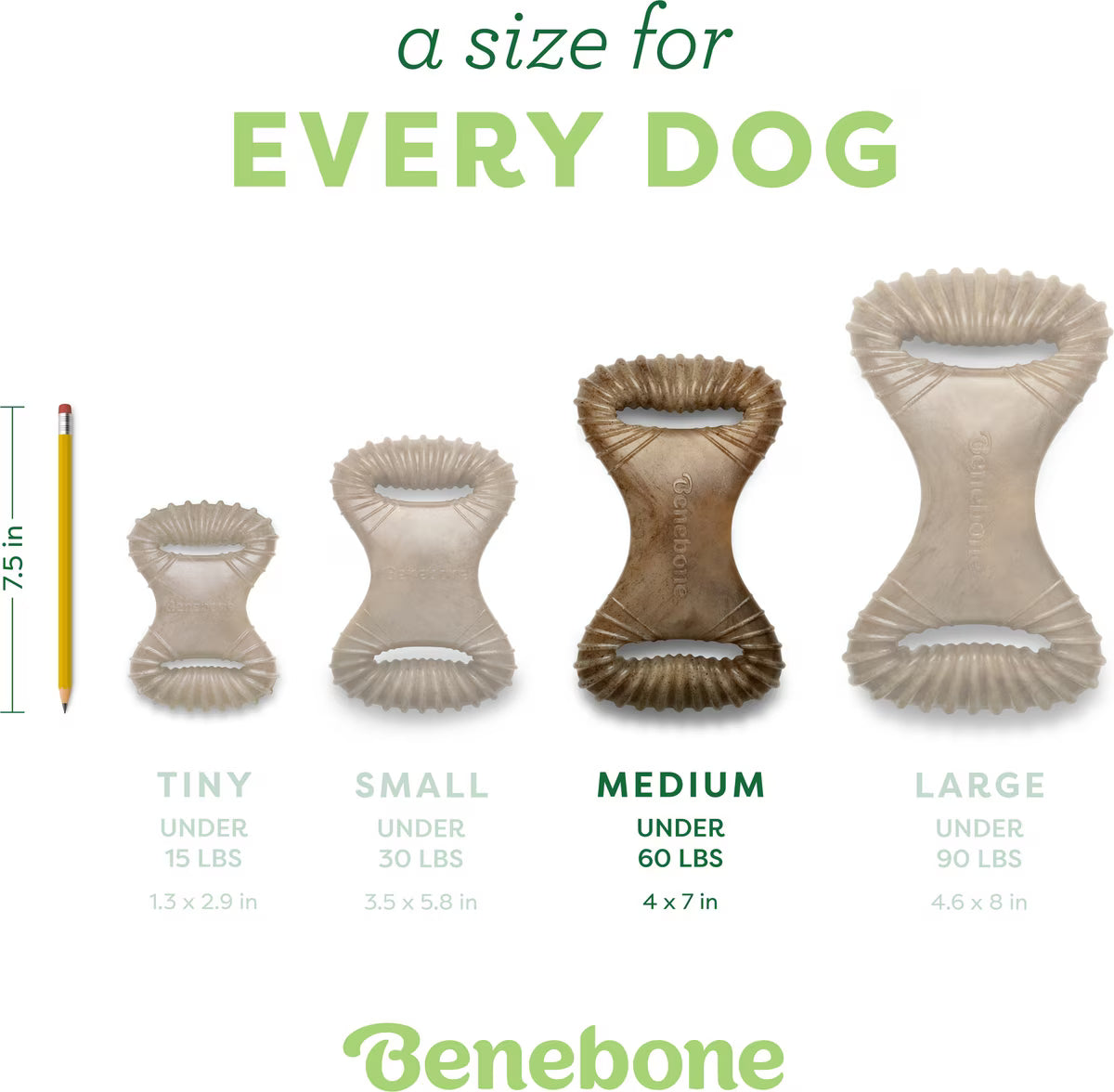 Benebone Dental Chicken Flavored Durable Dog Chew Medium