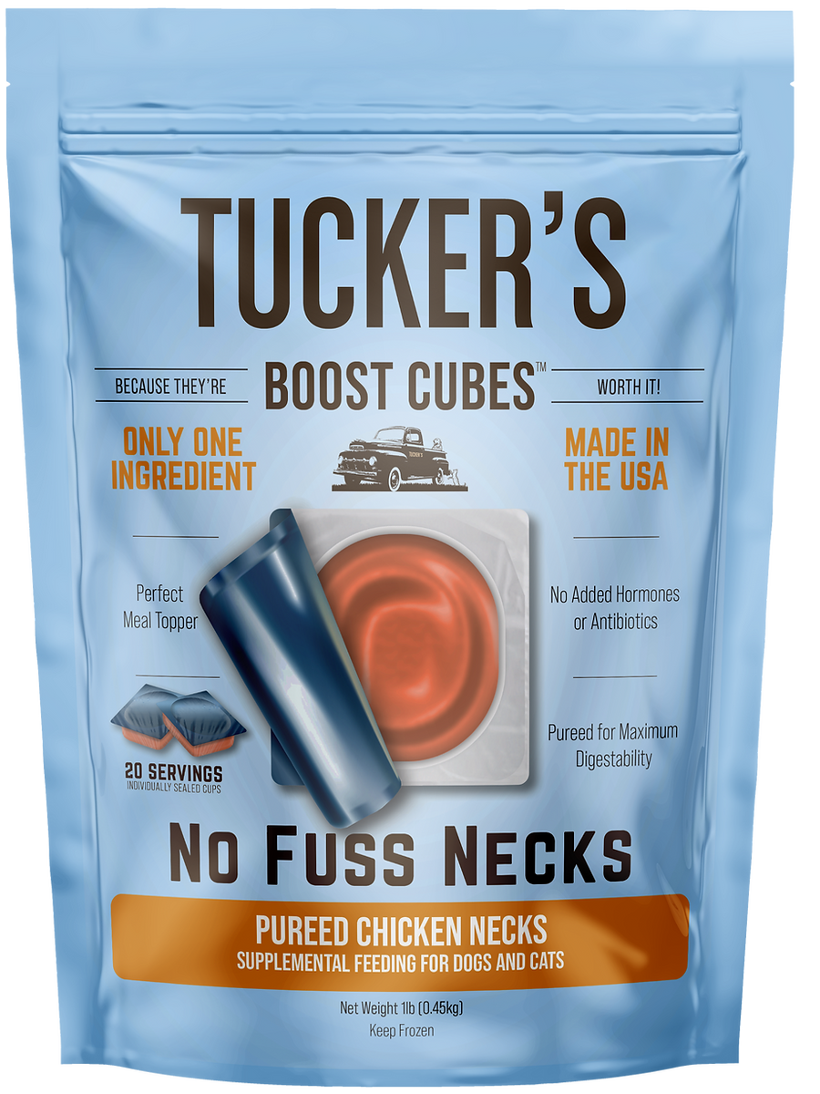 TUCKERS FROZEN RAW BOOST CUBES PUREED CHICKEN NECKS 1 LB