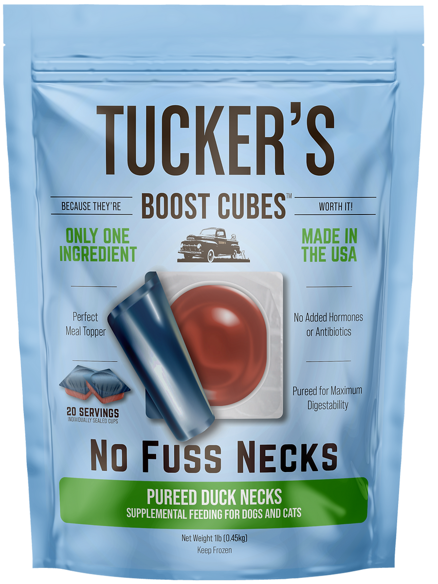 TUCKERS FROZEN RAW BOOST CUBES PUREED DUCK NECK 1 LB