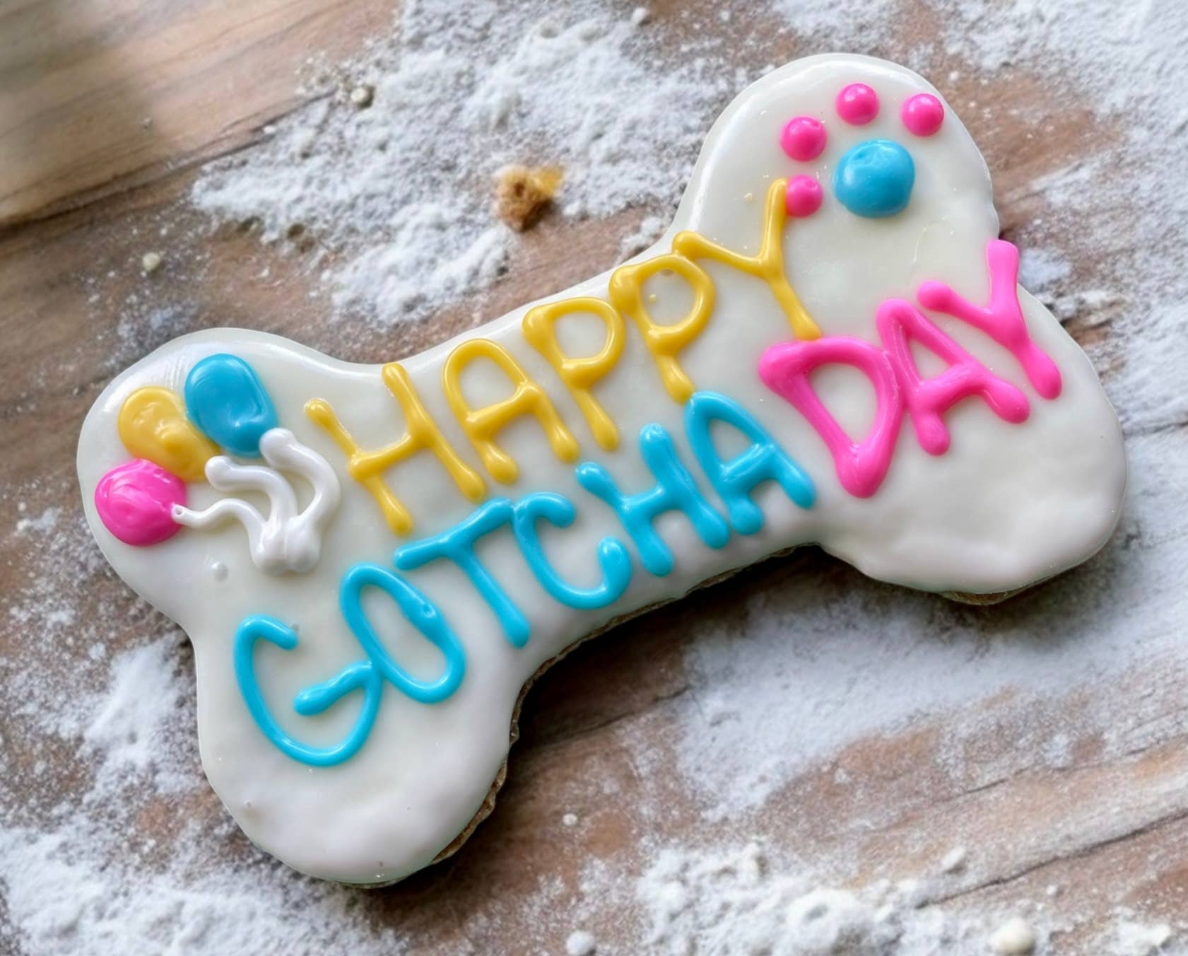 6 inch Gotcha Day PAWTY Bone Dog Treats