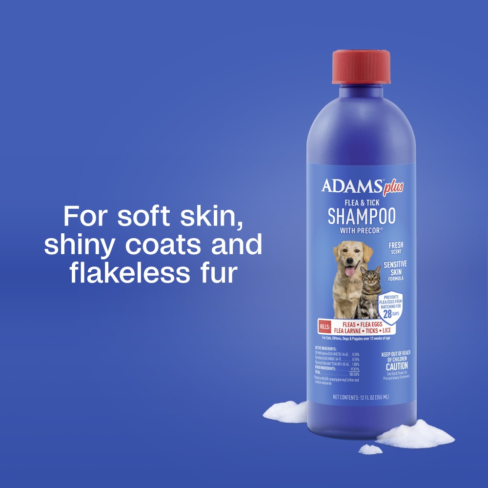 Adams Plus Flea & Tick Shampoo With Precor 12oz