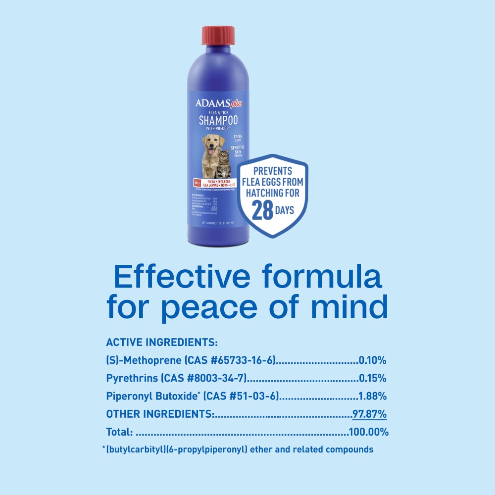 Adams Plus Flea & Tick Shampoo With Precor 12oz