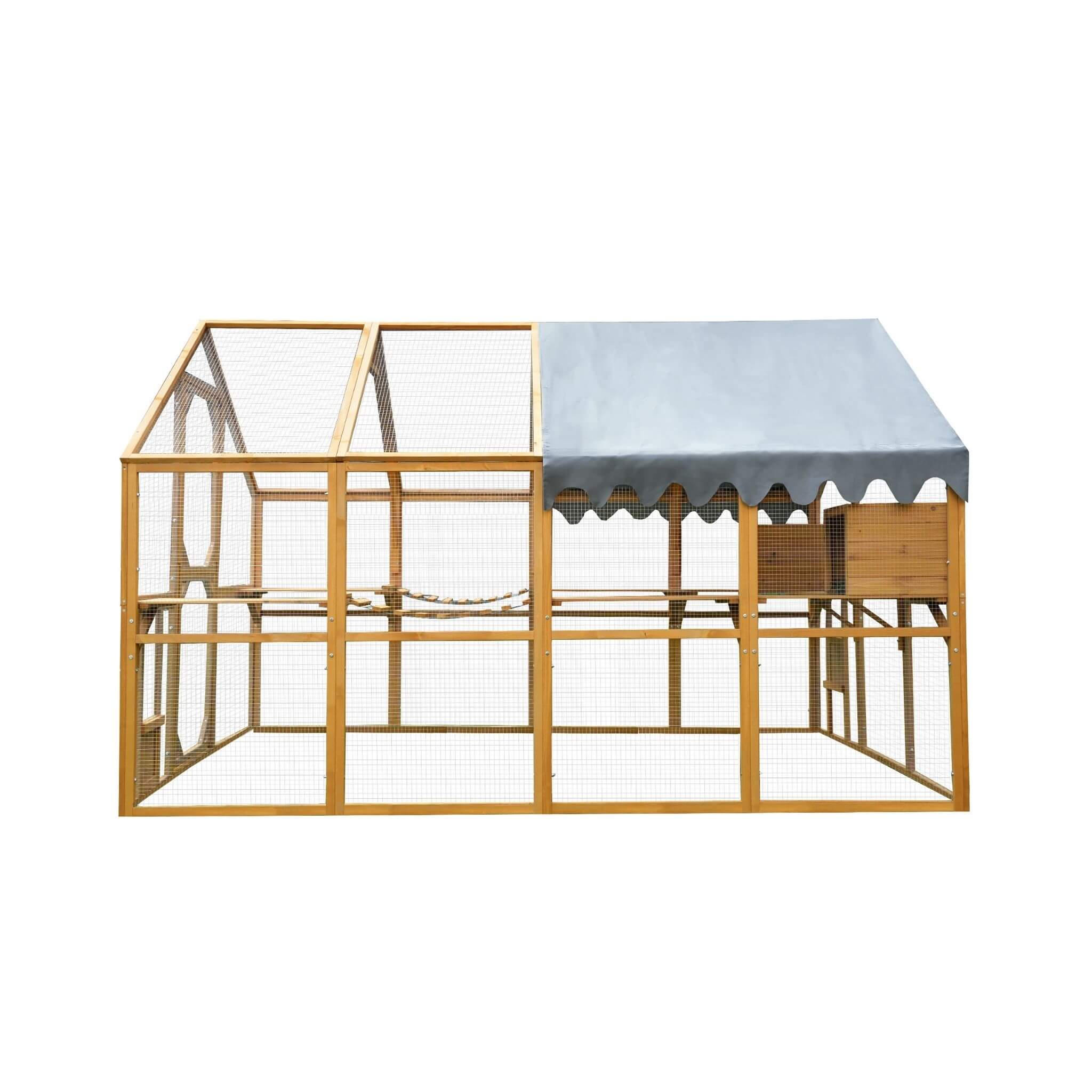 110-Inch Large Outdoor Kitten Playpen Chicken Coop With Waterproof Cover