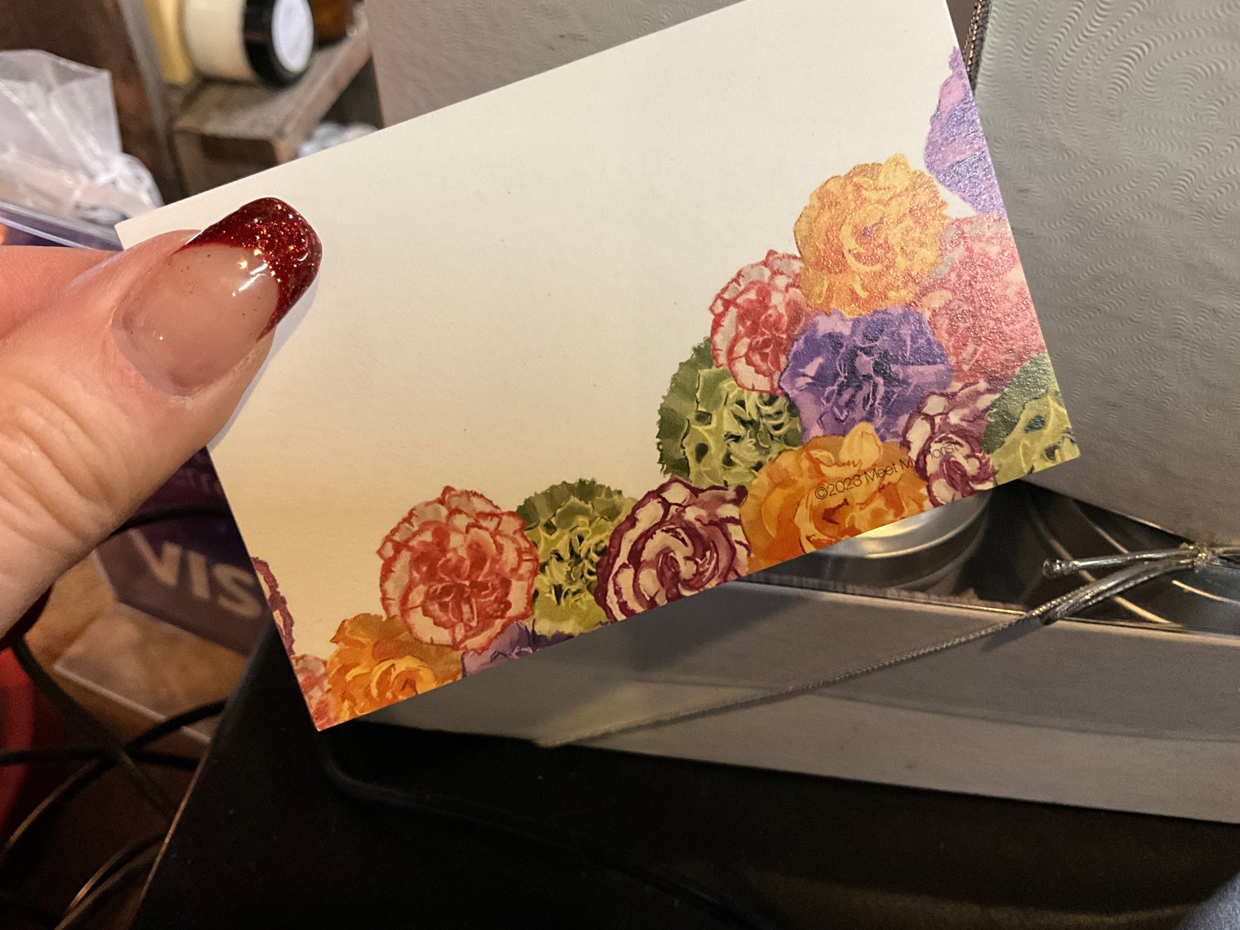 Carnations - Arrangement Card