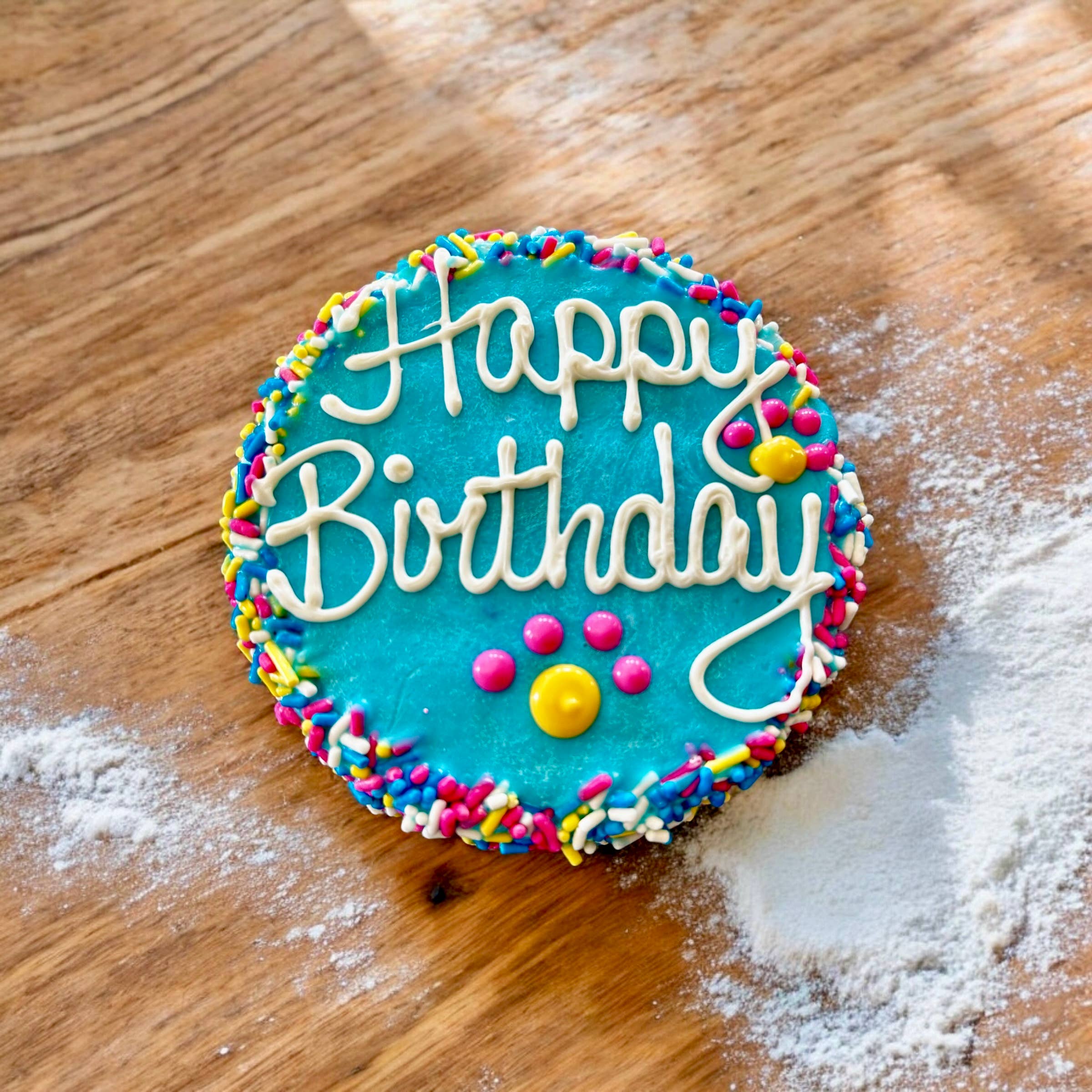 Colorful FIESTA Sprinkle Doggie Cake Treat