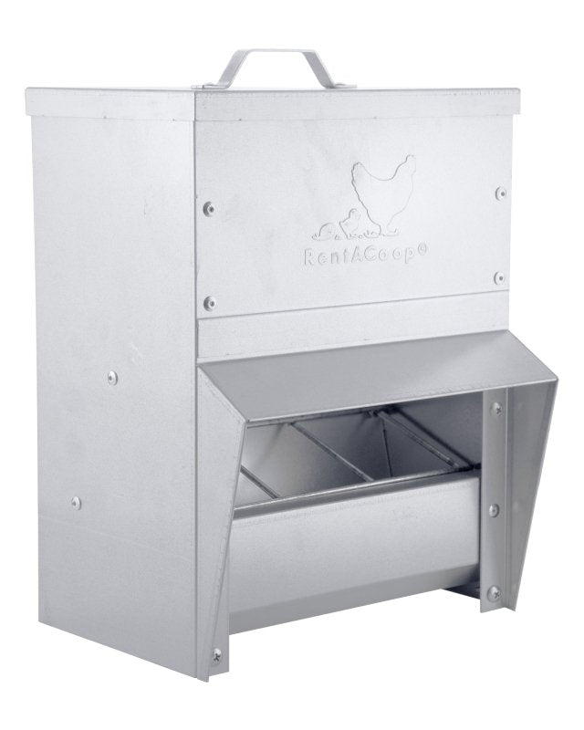 RentACoop Galvanized Chicken Tough Feeder - 10lb