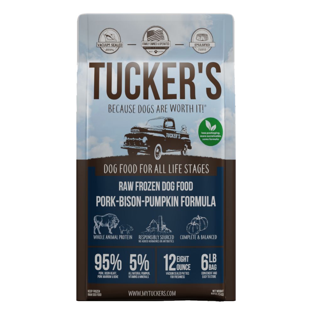 Tucker's Raw Frozen Dog Food Pork-Bison-Pumpkin Formula 6lb
