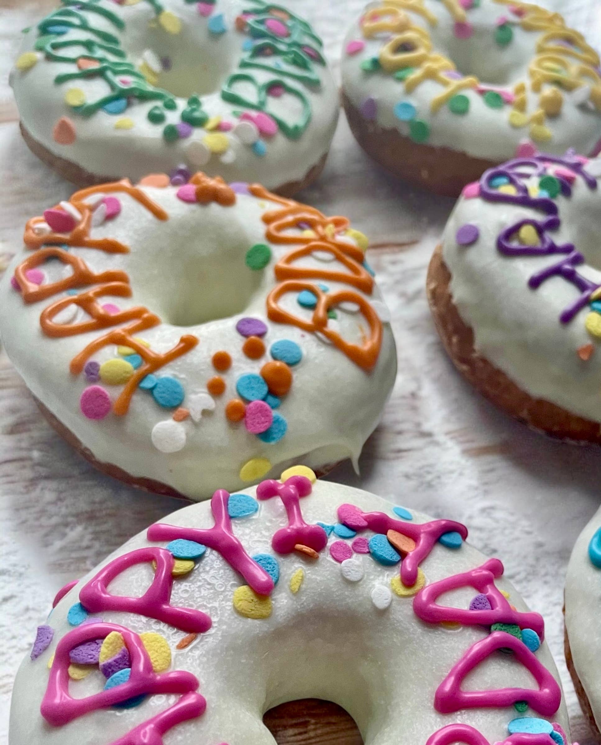 Happy BDAY birthday donut dog treats