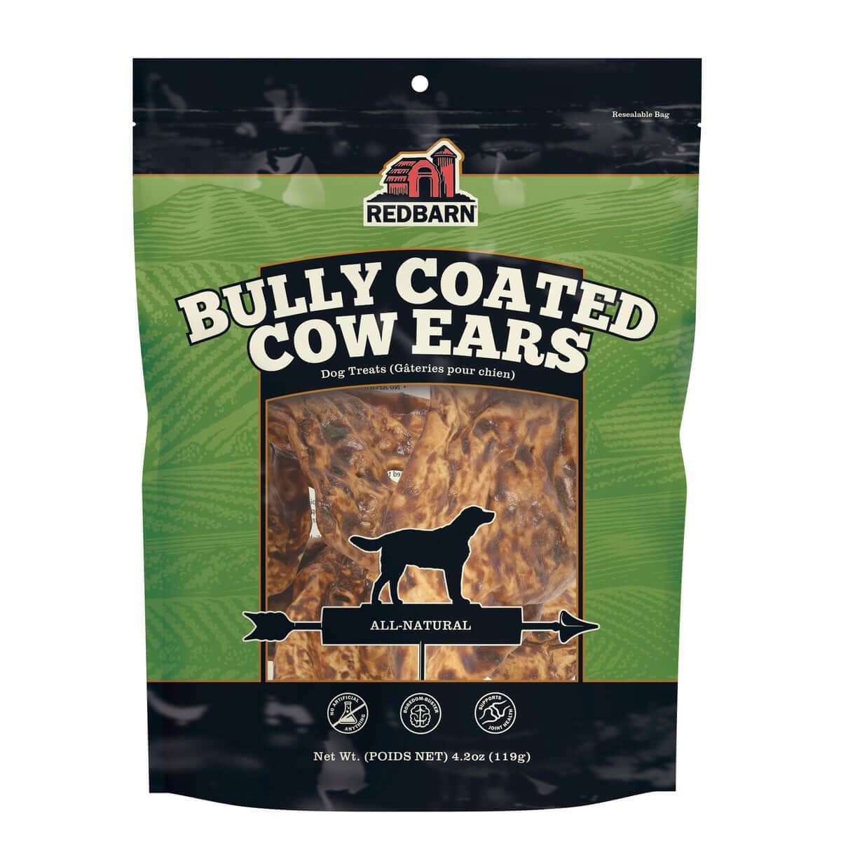 RB Bully Coated Cow Ears 10p