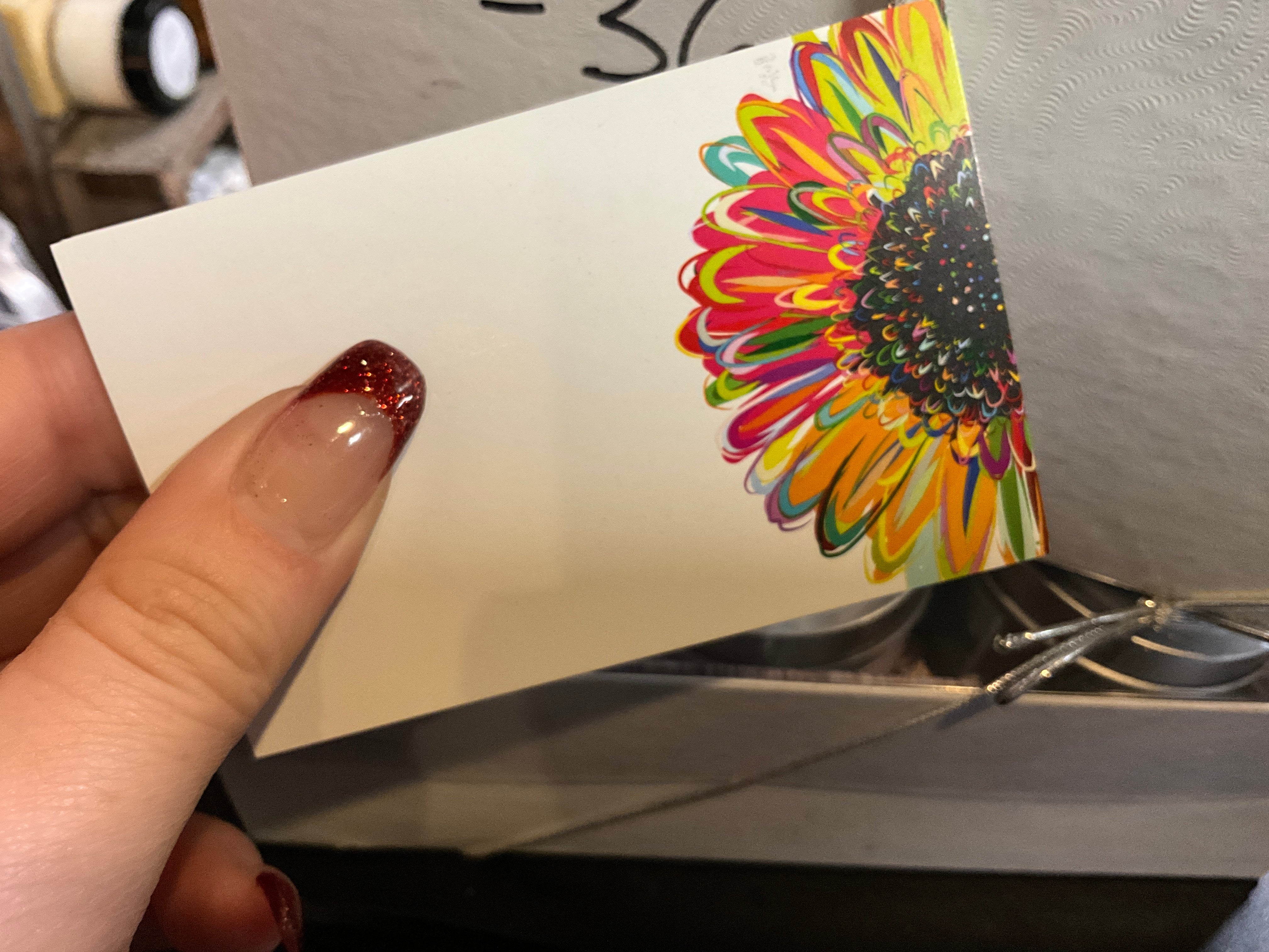 Rainbow Sunflower - Arrangement Card