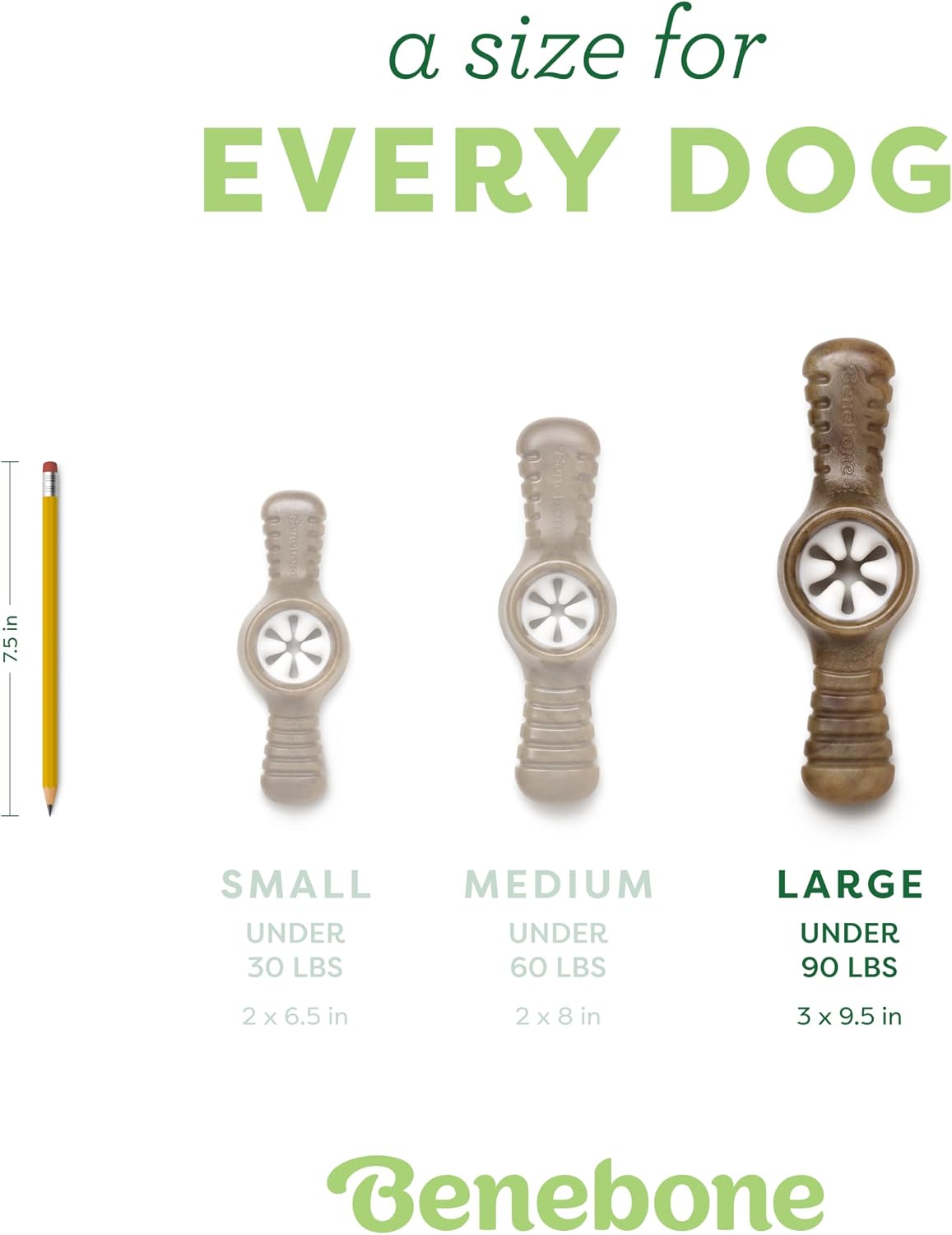 Benebone Pawplexer Bacon Flavored Durable Dog Chew Large