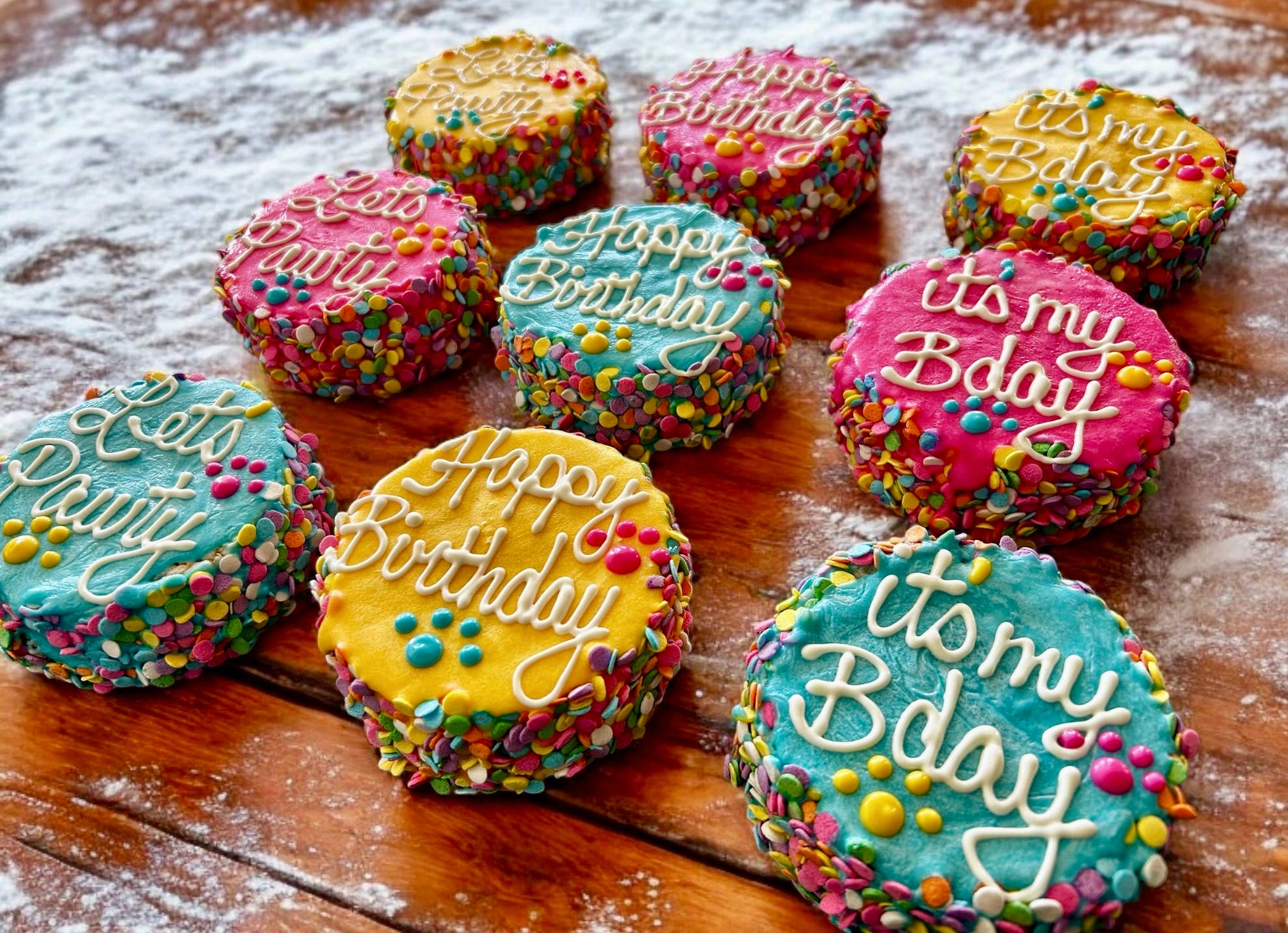 Colorful Confetti Doggie Cake Treat
