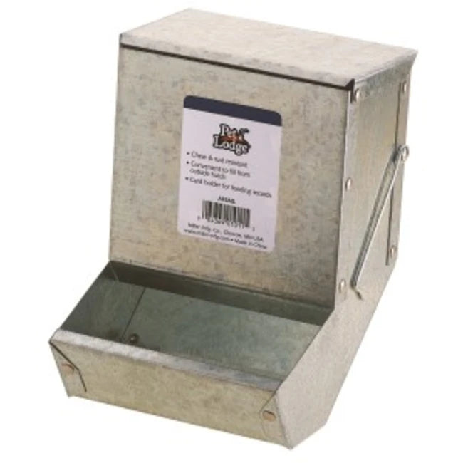 RABBIT FEEDER W/LID 5"