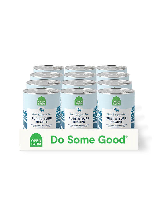 Open Farm Grain-Free Surf & Turf Pate Recipe Canned Dog Food 12 ct case