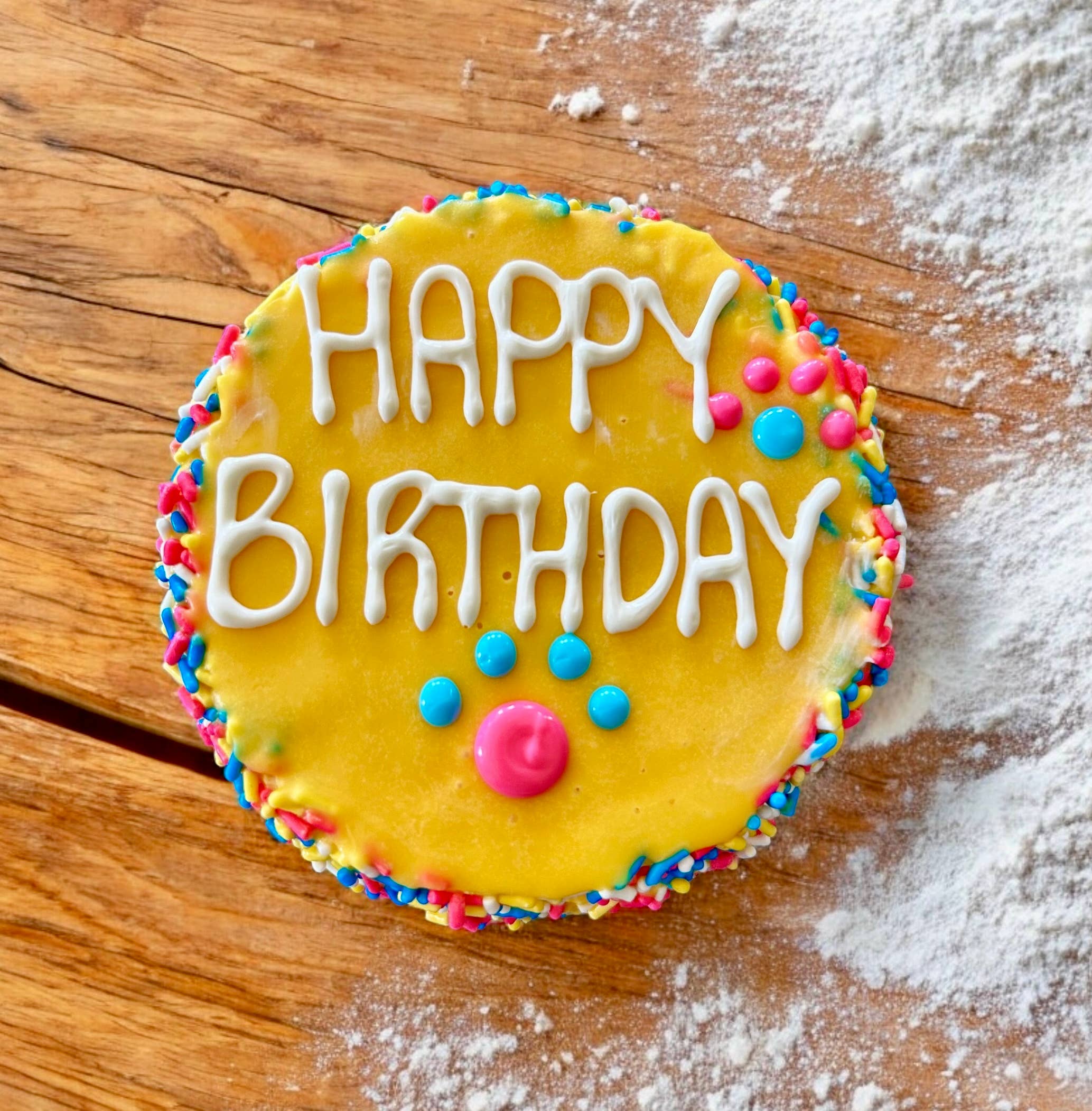 Colorful FIESTA Sprinkle Doggie Cake Treat