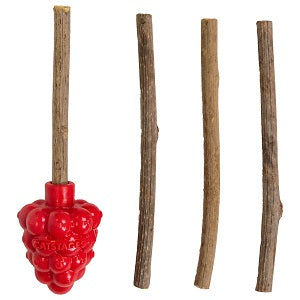 Catstages 1.18" Raspberry Silvervine Teether Cat Stick Toy
