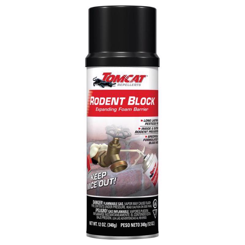 Tomcat Rodent Block Toxic Bitrex Exclusion Sealant Foam For Mice 12 oz