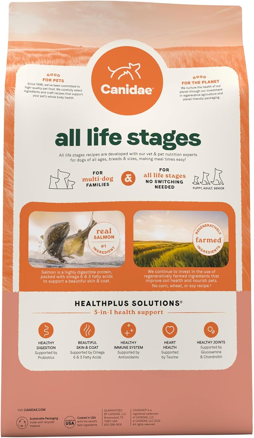 Canidae All Life Stages High Protein Dry Dog Food, Salmon & Ancient Grains Recipe 5 lbs