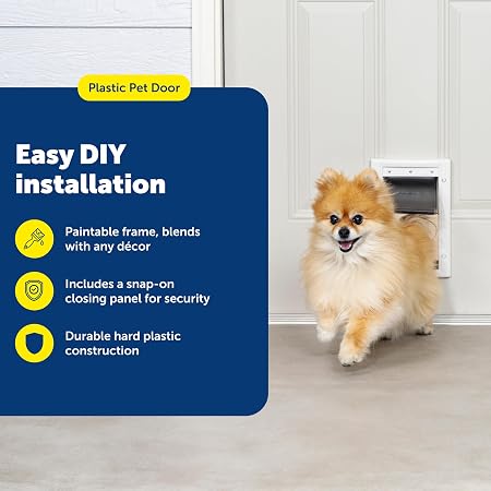 PetSafe Plastic Pet Door with White Frame Small