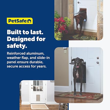 PetSafe Freedom Aluminum Pet Door with White Frame XL