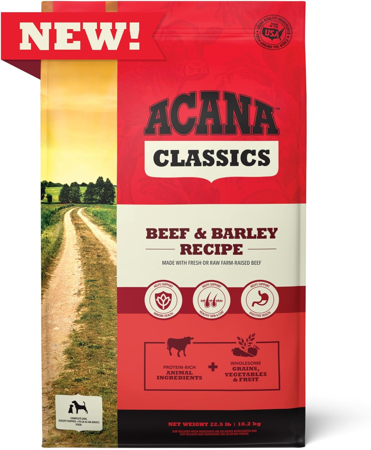 ACANA CLASSICS BEEF AND BARLEY 22.5LB