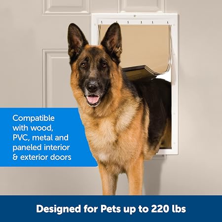 PetSafe Plastic Pet Door with White Frame XL