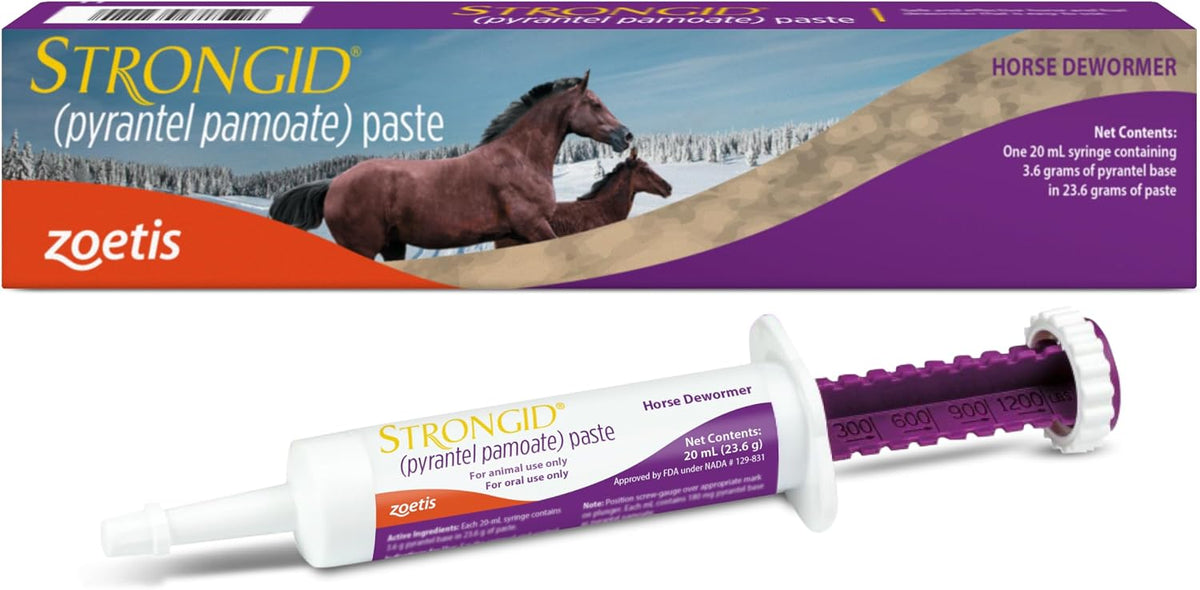 Strongid Pyrantel Pamoate Dewormer Paste for Horses 20ml