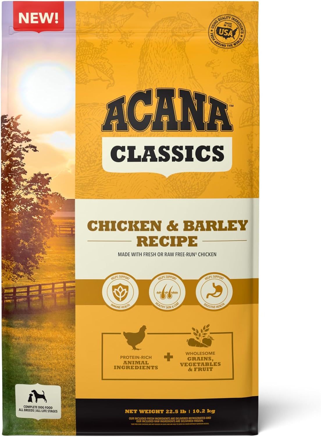 ACANA CLASSICS CHICKEN AND BARLEY 22.5LB