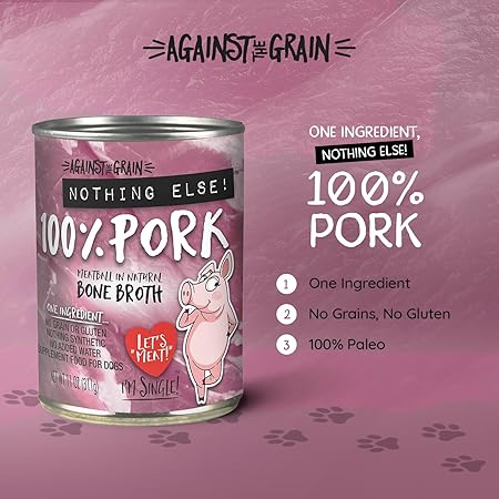 Against The Grain Nothing Else! 100% Pork Dog Food Pork case