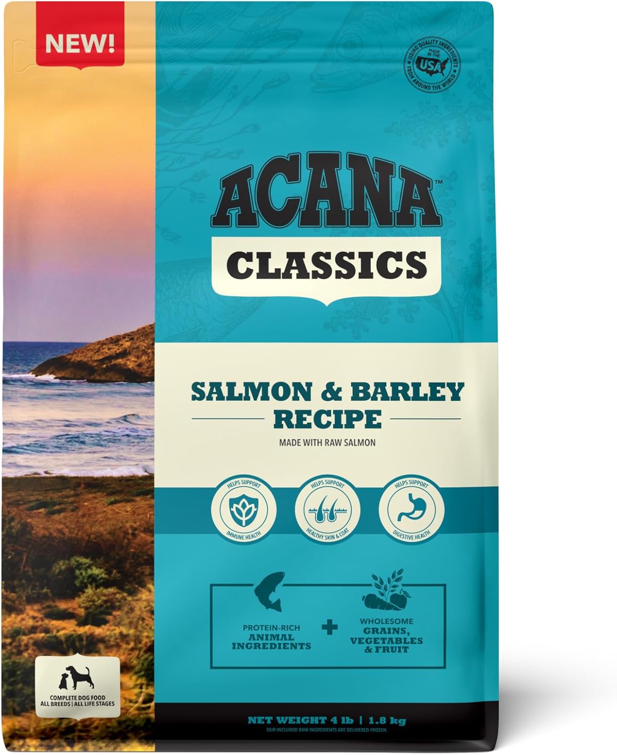 ACANA CLASSICS SALMON AND BARLEY 4LB