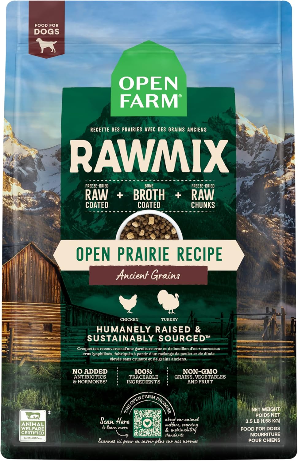 OPEN FARM ANCIENT RAWMIX OPEN PRAIRIE 3.5LB