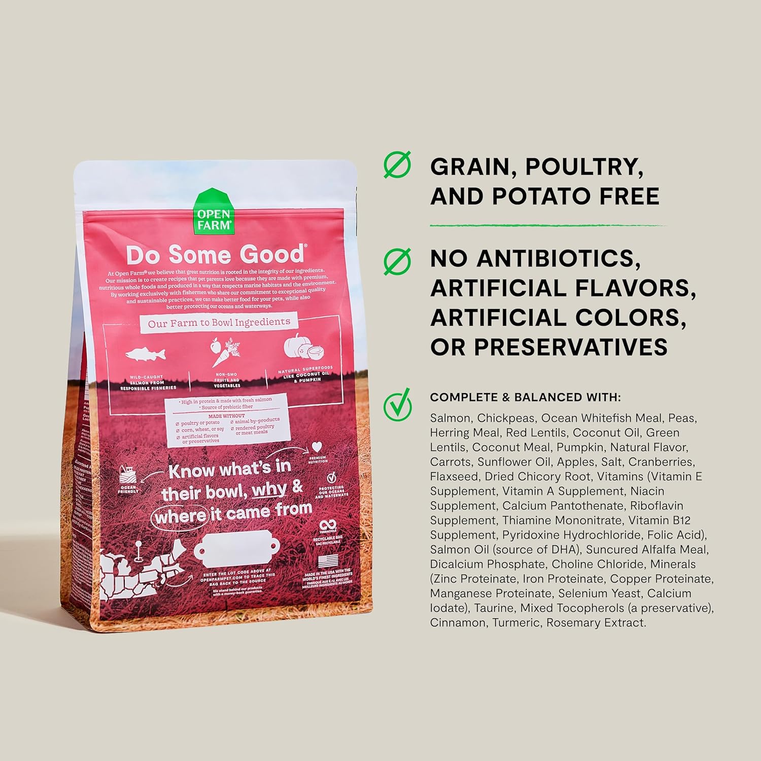 OPEN FARM DOG SALMON GF 22LB