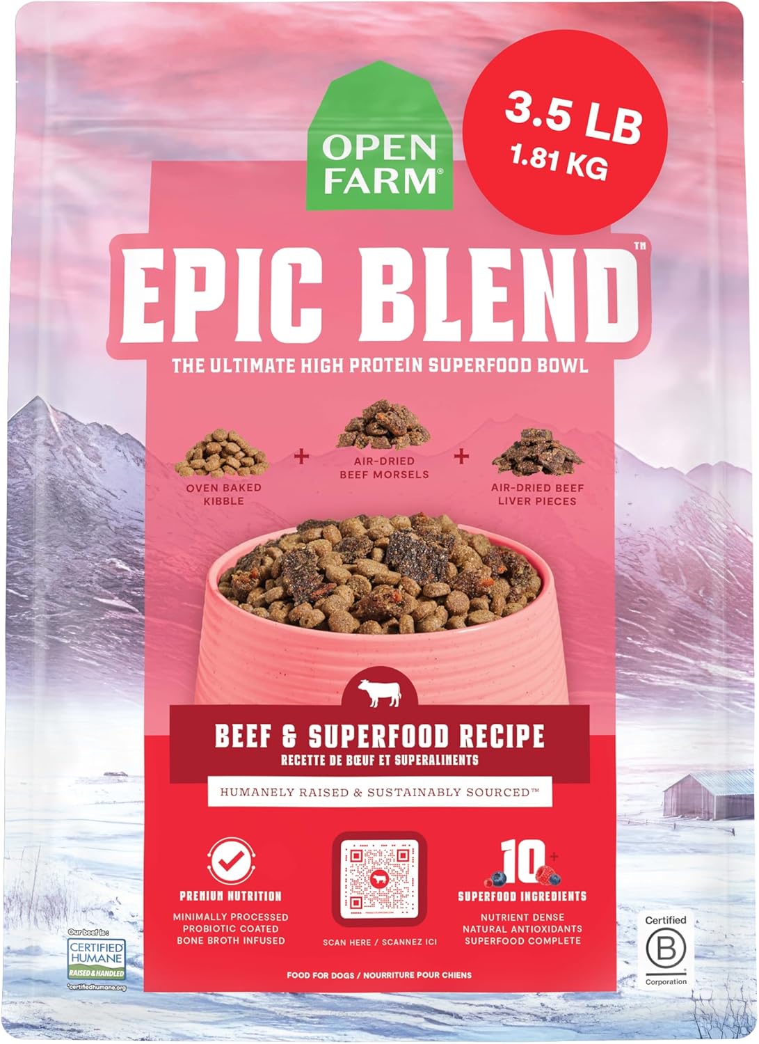 OPEN FARM EPIC BEEF SF 3.5 LB