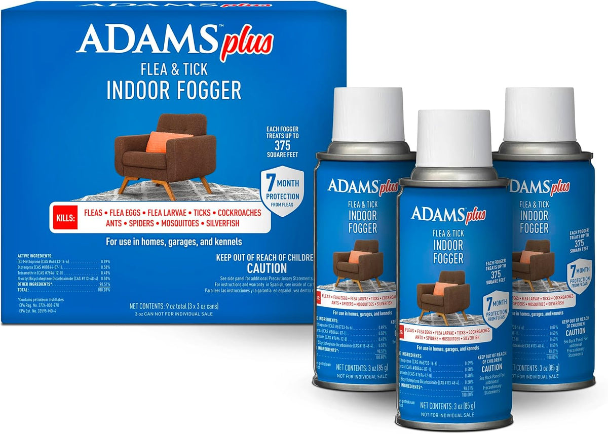 Adams Plus Flea & Tick Indoor Fogger 3oz 3pk