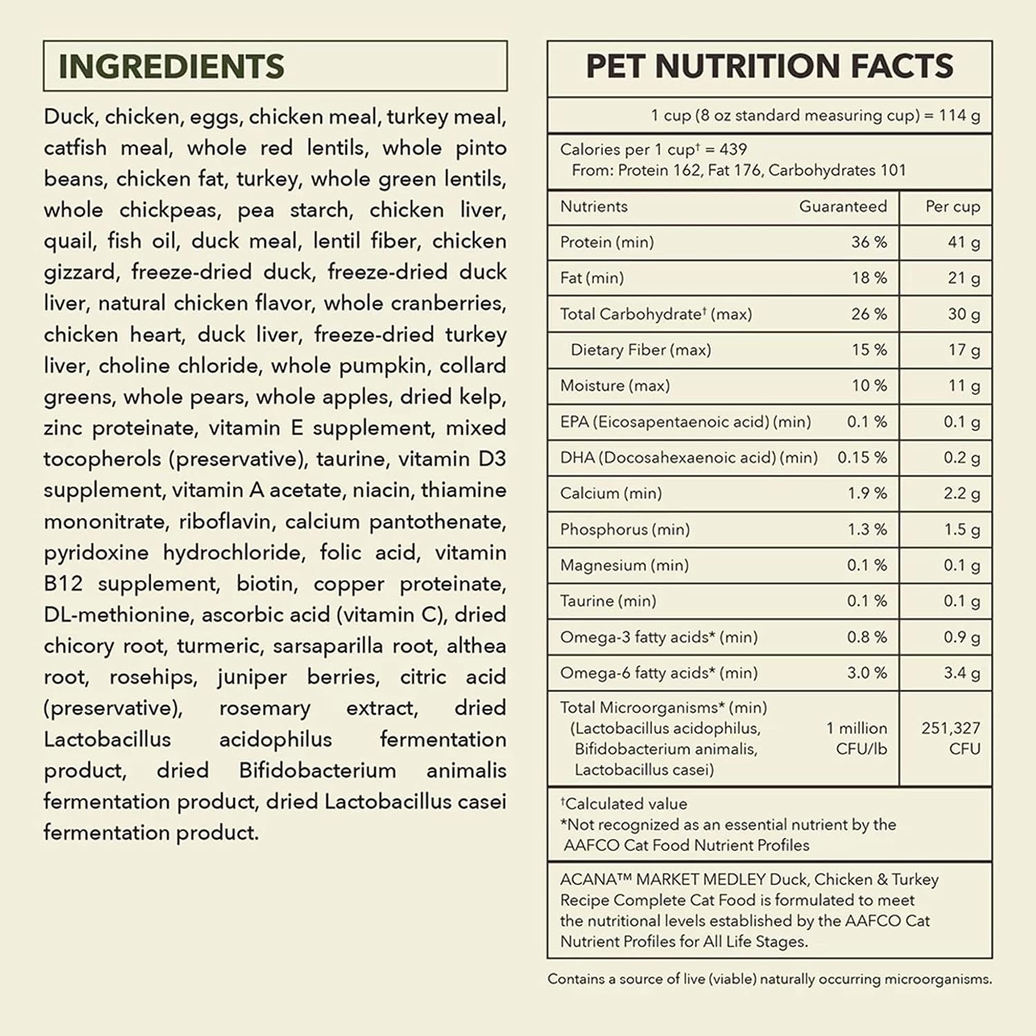 ACANA Market Medley Adult Cat Food, Duck, Chicken & Turkey Recipe with Freeze-Dried Morsels Made with Duck & Cranberry, 3.5