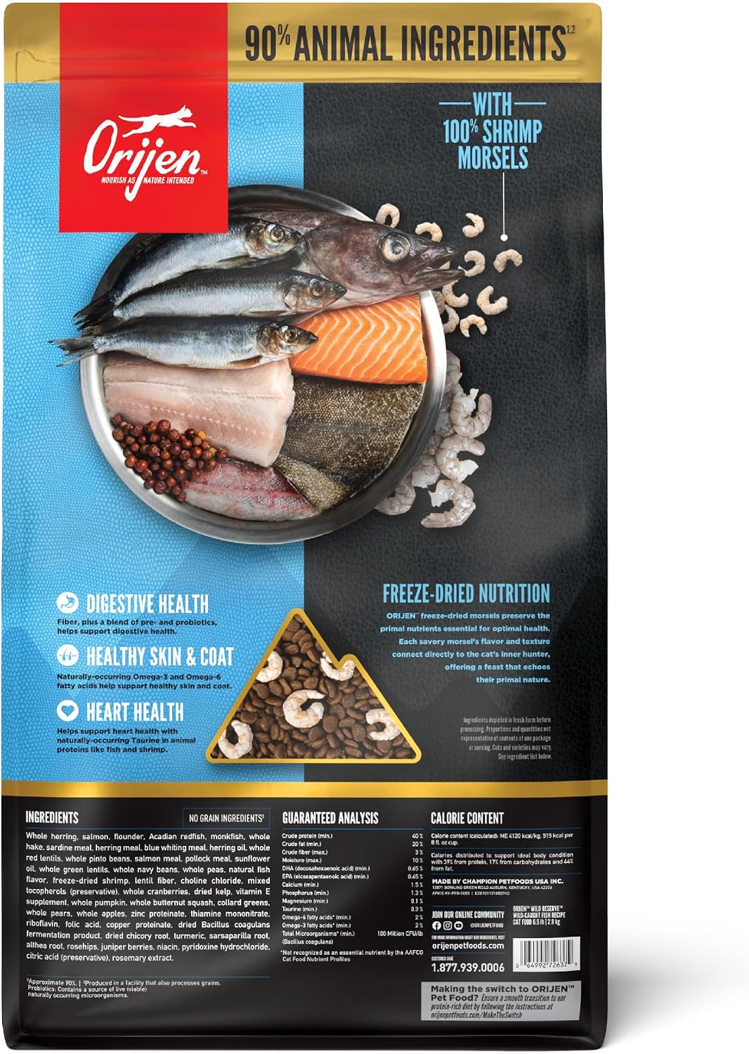 ORIJEN Wild Reserve Dry Cat Food Wild-Caught Fish Recipe 6.5lb Bag
