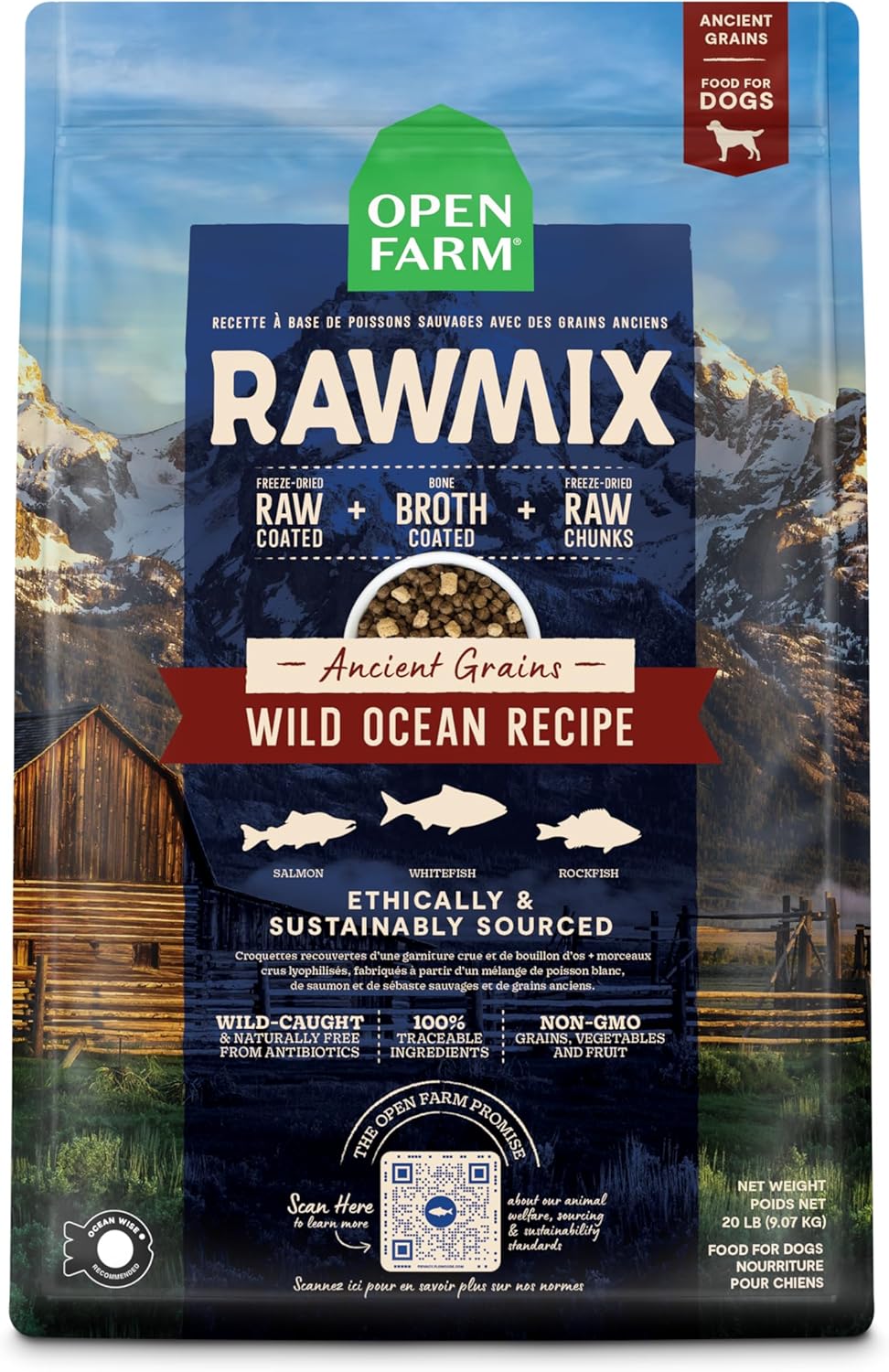 OPEN FARM RAWMIX WO AG 20LB