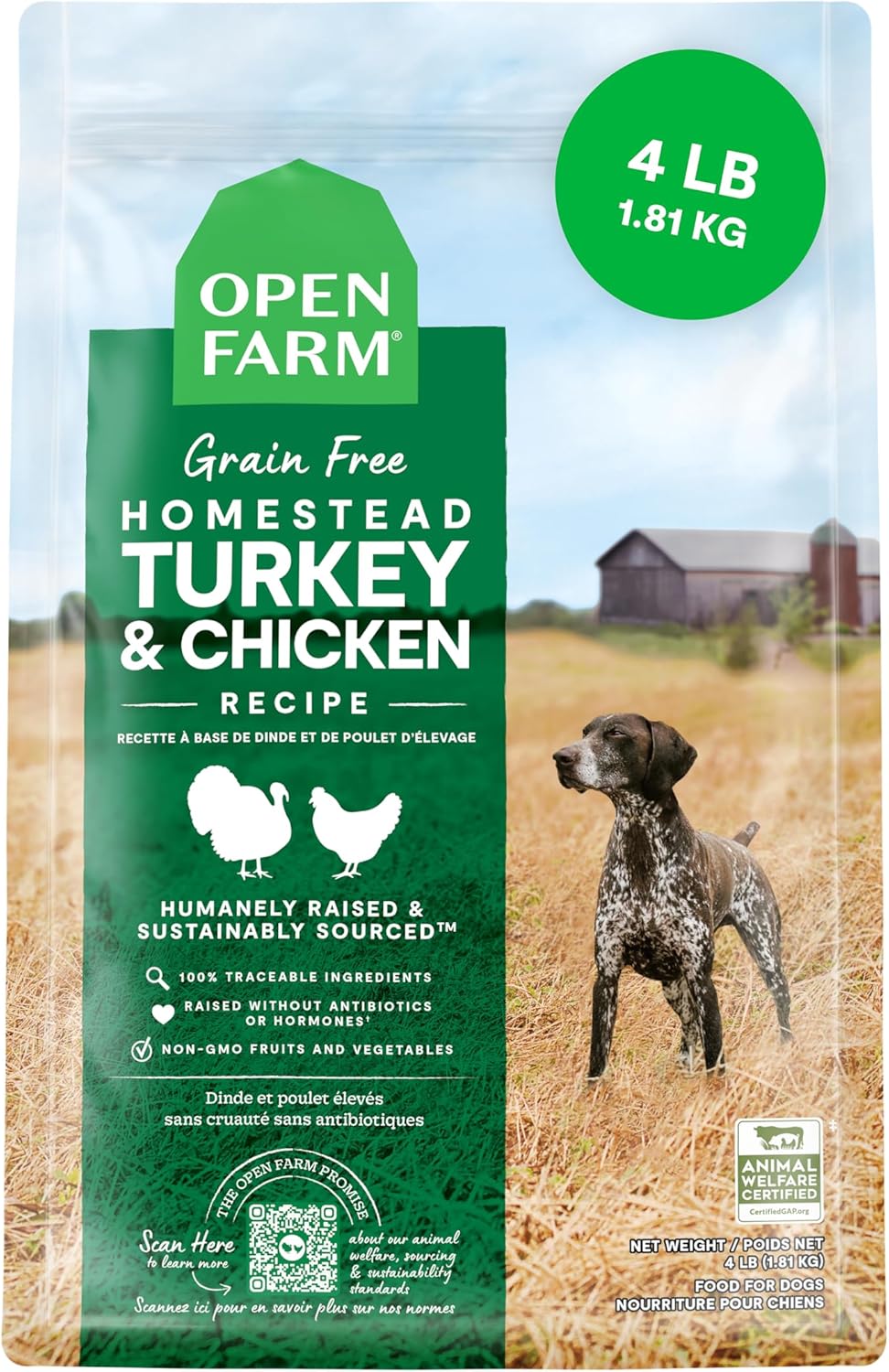 OPEN FARM DOG TURKY GF 4LB