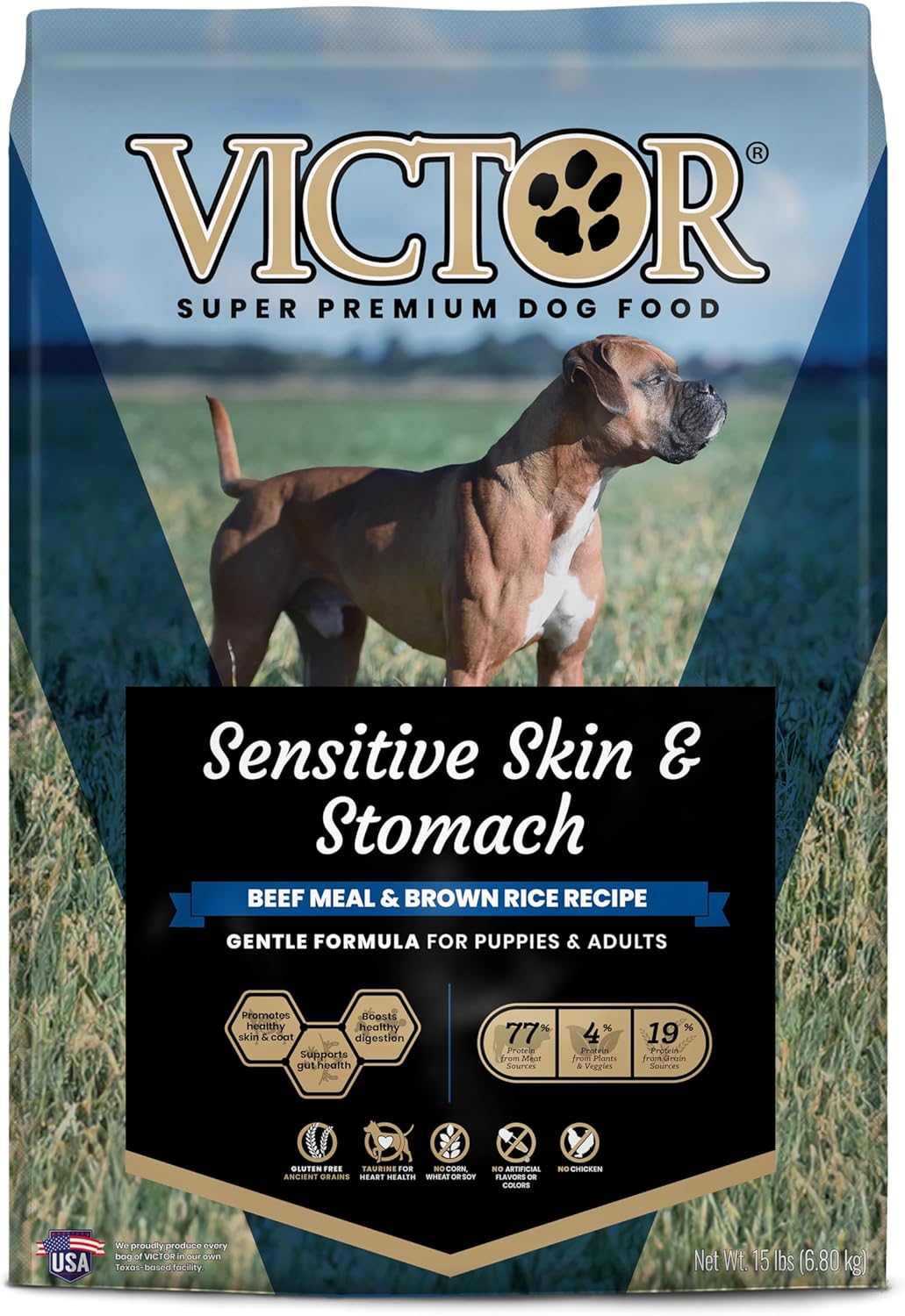 VICTOR SENSITIVE BEEF 15LB