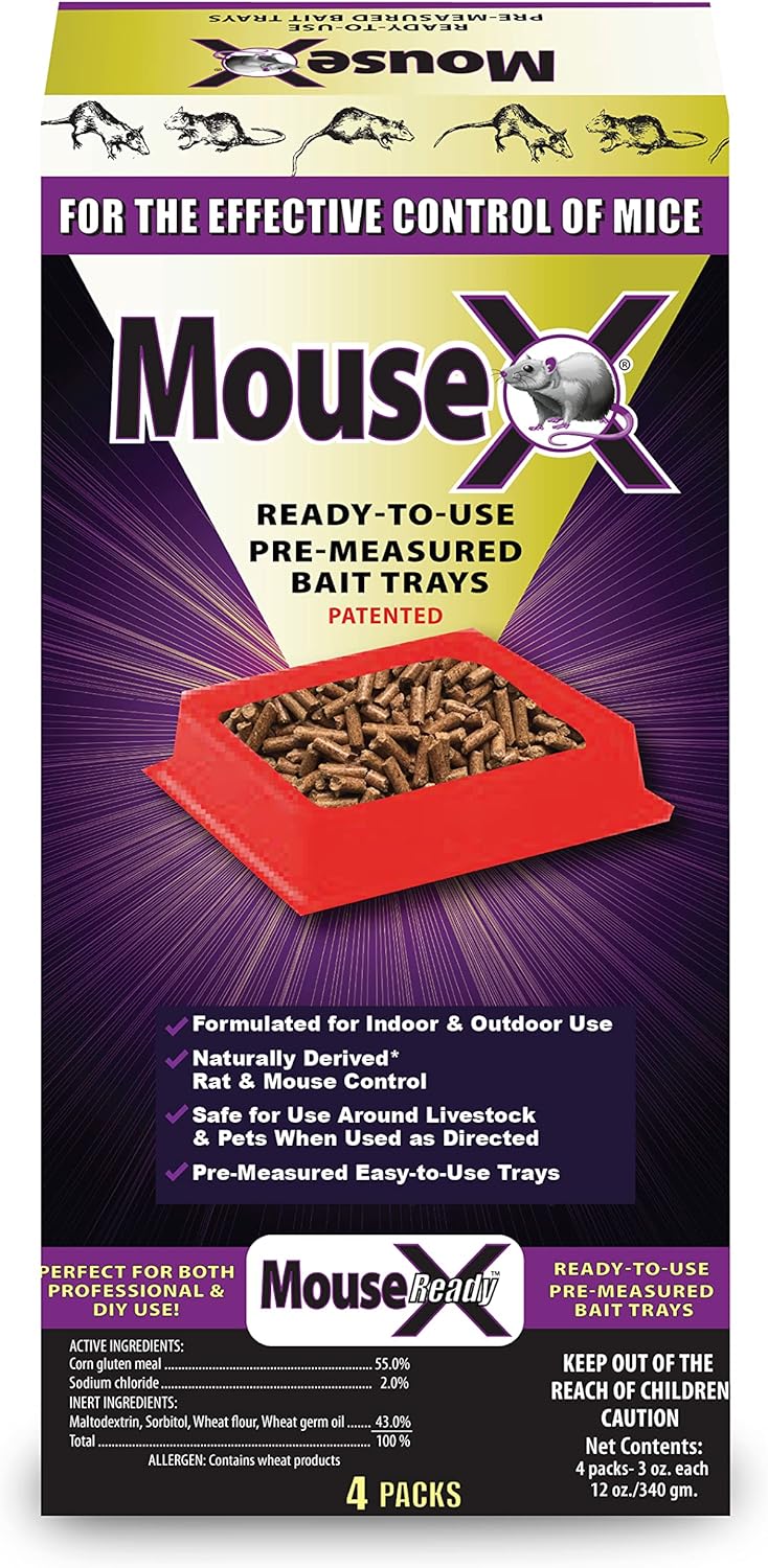 MOUSEX READY USE BAIT TRAY 4pk