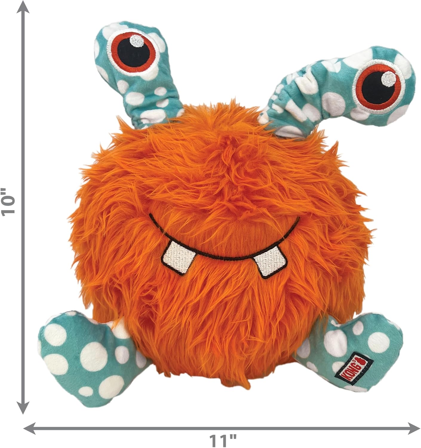Kong Whipples Tough Squeaky Dog Plush Assorted XL