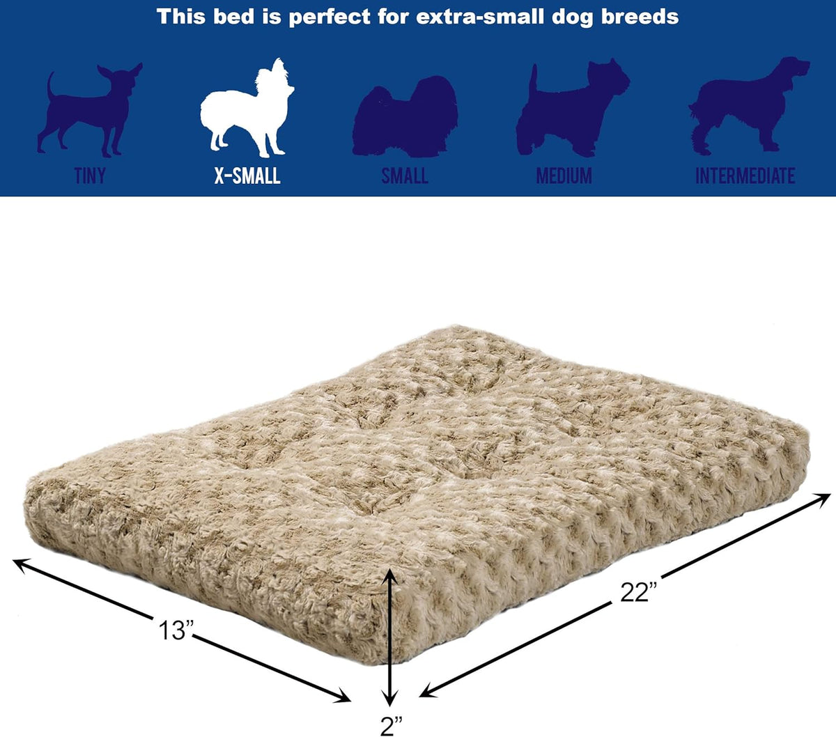 MIDWEST HOMES FOR PETS QuietTime Deluxe Ombré Swirl Pet Bed Taupe 22"