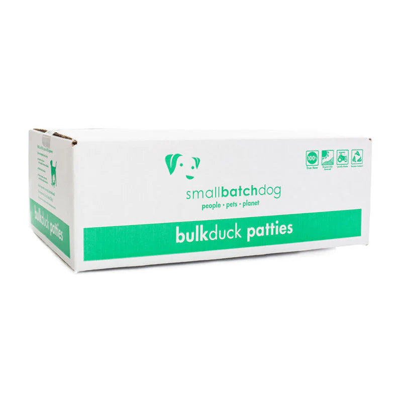 SMALLBATCH DOG FROZEN DUCK PATTIES 18LB