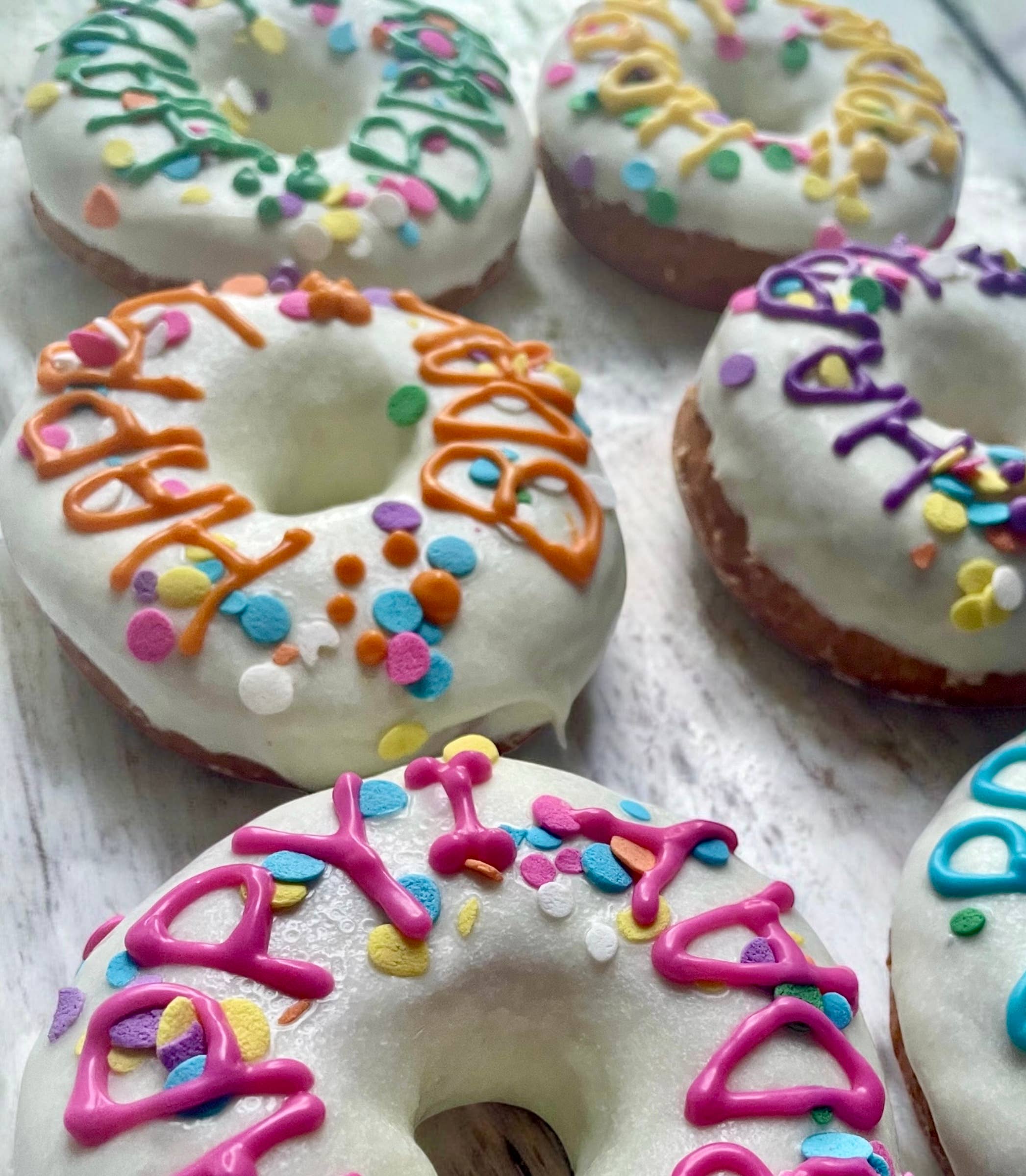 Happy BDAY birthday donut dog treats