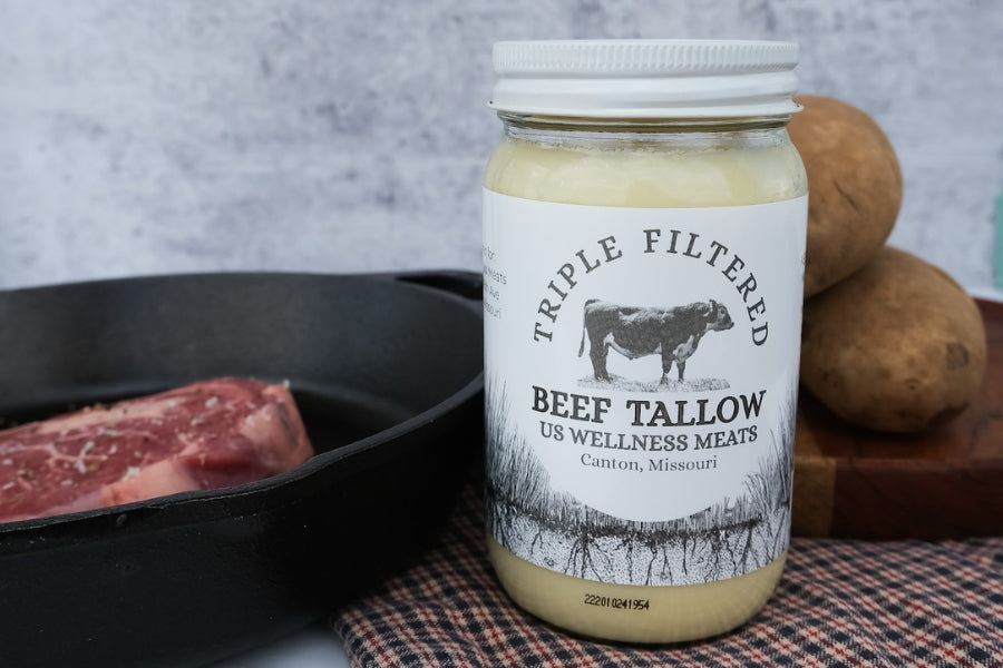 Premium Beef Tallow (Triple Filtered) - 4 pk (14 oz jars) - Ships Separately