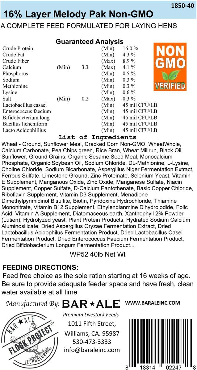 NONGMO LAYER MELODY 40LB