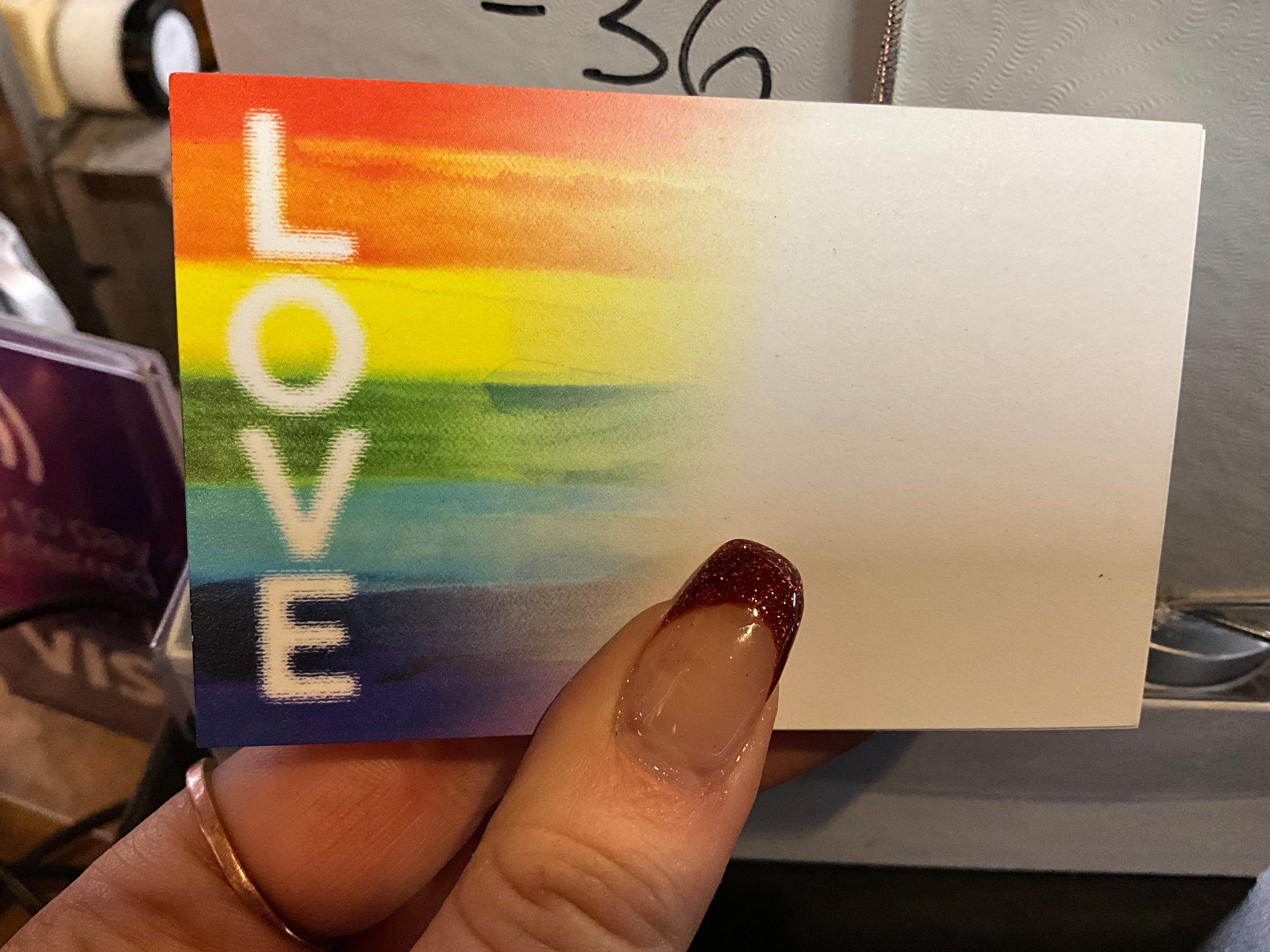 LOVE Ombre - Arrangement Card