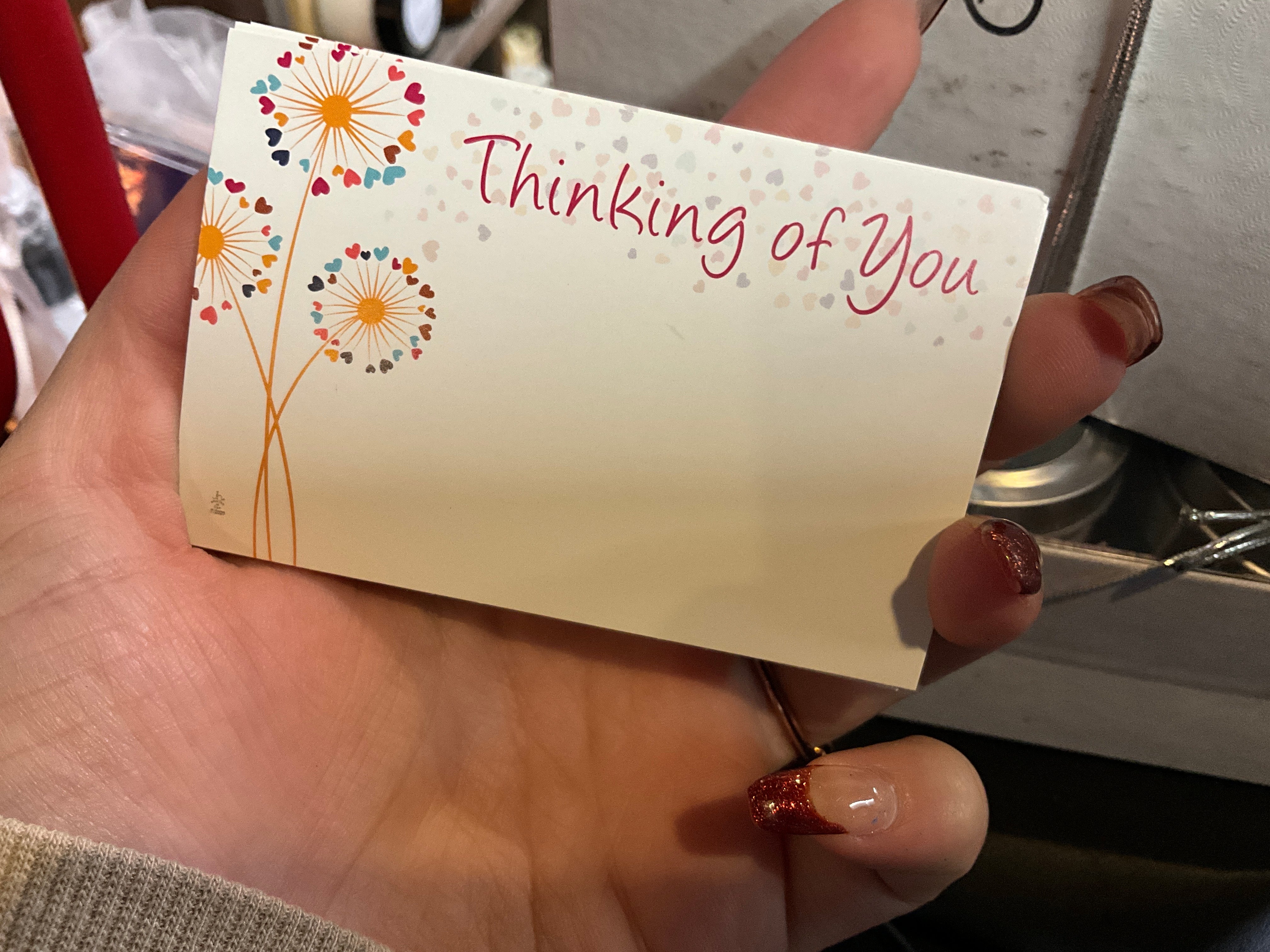 Thinking of You w/ Dandelion - Arrangement Card