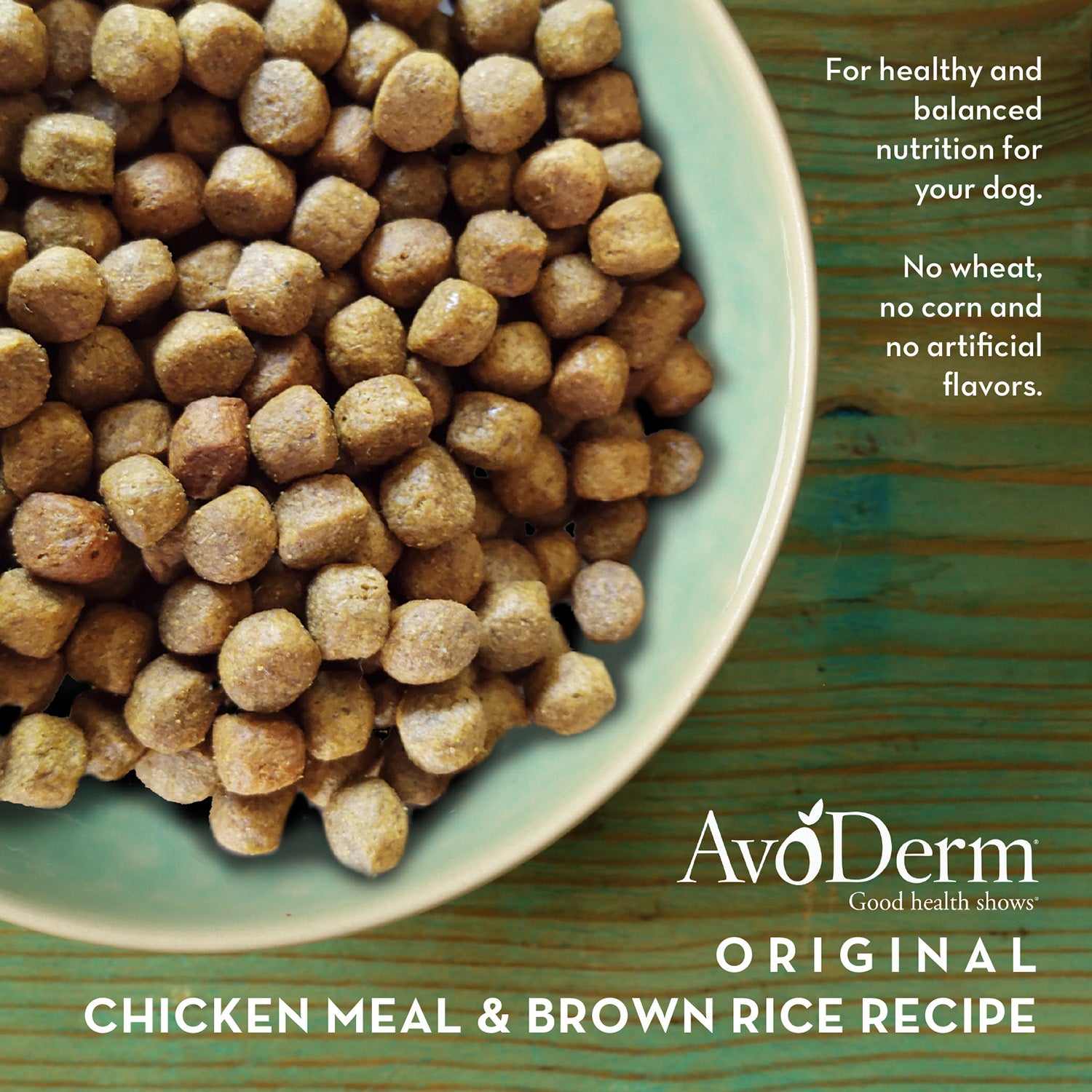 AvoDerm Original Chicken Meal & Brown Rice Recipe Dry Dog Food 30lb