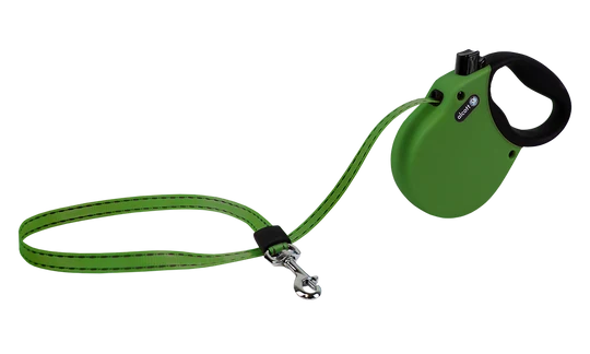 Alcott Adventures Retractable Reflective Leash Small Green
